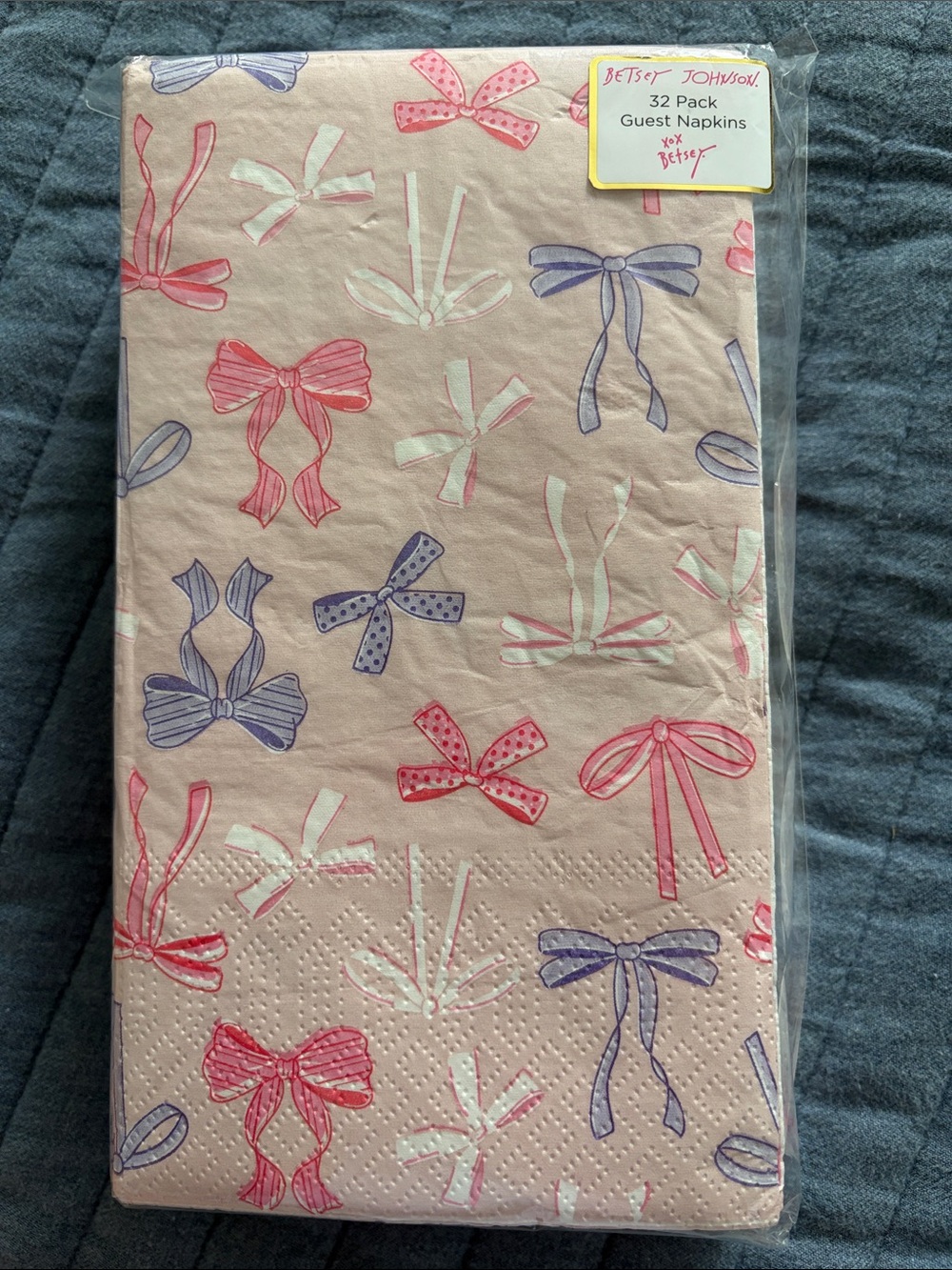 Betsey Johnson Bow Pattern Guest Napkins